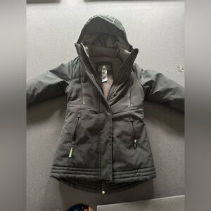 Champion Kids Black Hooded Puffer Jacket